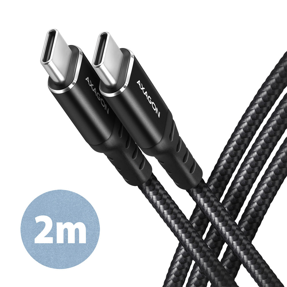 AXAGON BUCM-CM20AB — Data and charging cable, 2 m, USB Type C to USB Type C