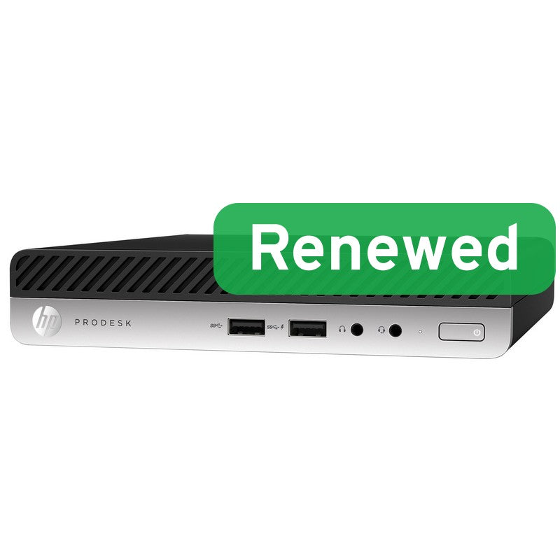 HP Renewed Grade B — ProDesk 600 G4 DM, Intel Core i3, i3‑8100T, 8 GB