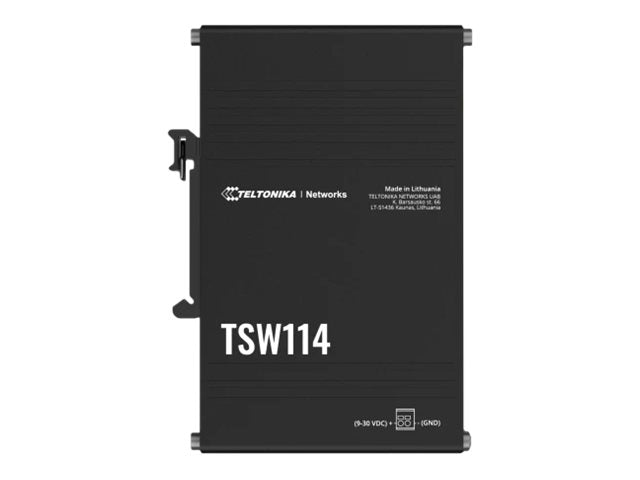 Teltonika TSW114 — DIN Rail Switch, Unmanaged, Wall-mountable