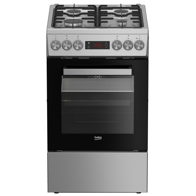 BEKO Cooker FSM52321DXDT, Hob type Gas, Oven type Electric, Stainless Steel