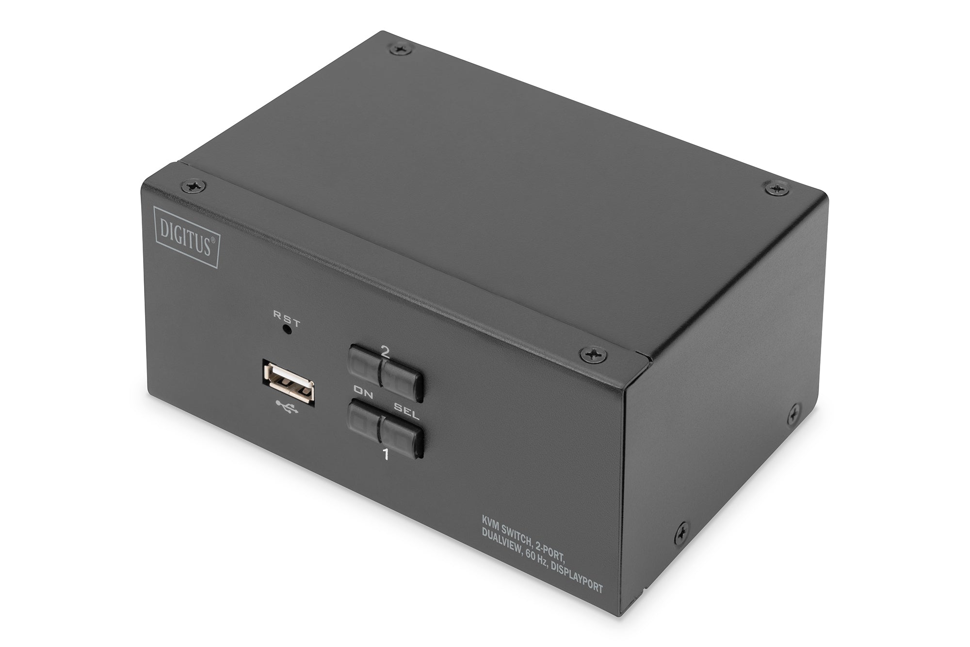 Digitus DS-12862 — KVM Switch, 2-Port, Dual Display, 4K, DisplayPort