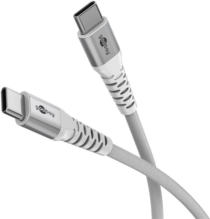 Goobay 70193 — USB-C Supersoft Textile Cable with Metal Plugs