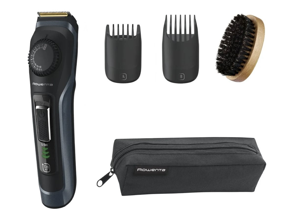 Rowenta TN3804E0 Virtuo — Beard Trimmer, Cordless, Number of length steps 39, Black/Blue