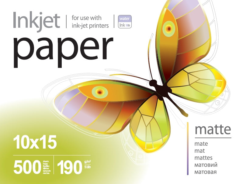 ColorWay PrintPro Photo Paper, 500 sheets, Matte, 190 g/m², 10x15