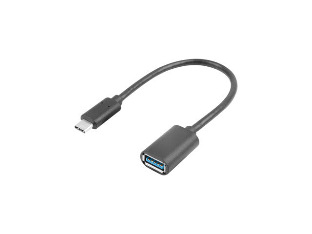 Lanberg AD-UC-UA-04 — Adapter Cable USB-C(M) 3.1 -> USB-A(F) 15 cm, Black
