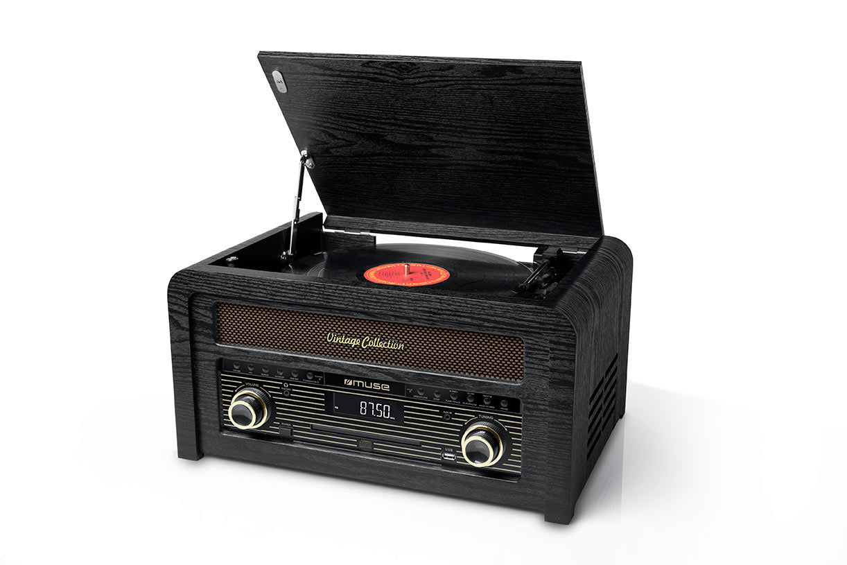 Muse MT-115W — Turntable micro system, USB port, AUX in, CD player