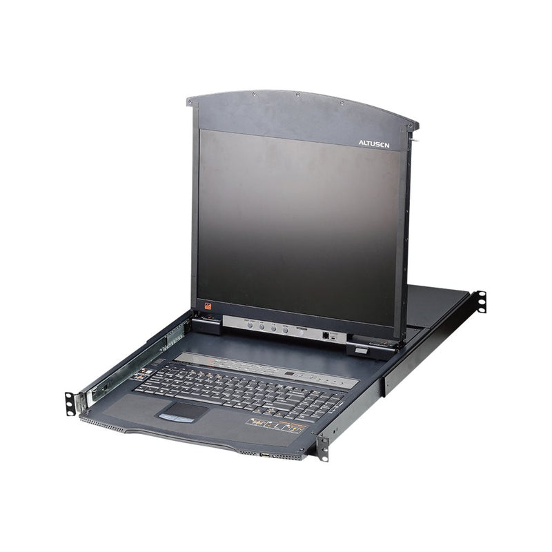 Aten KL1516AN-AXA-AG — 16-Port Cat 5 Dual Rail 19" LCD KVM Switch with Daisy-Chain Port, 1 x USB Type-A Female