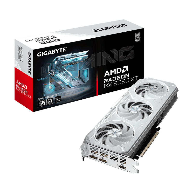 Gigabyte Radeon RX 9060 XT GAMING OC ICE 16G, AMD, 16 GB, GDDR6