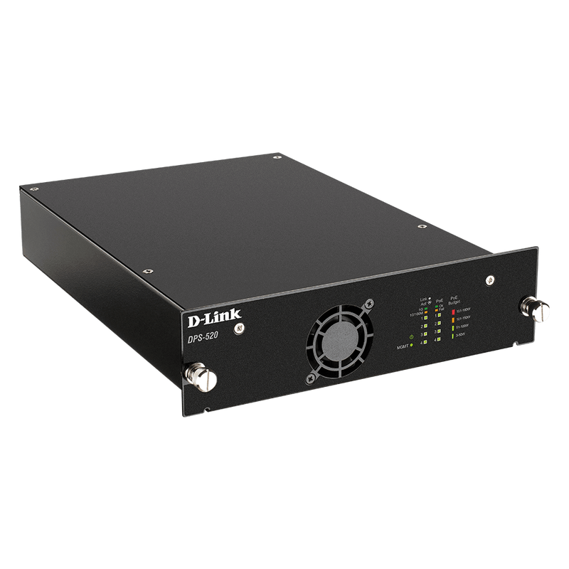 D-Link DPS-520 — PoE Redundant Power Supply, 180 W