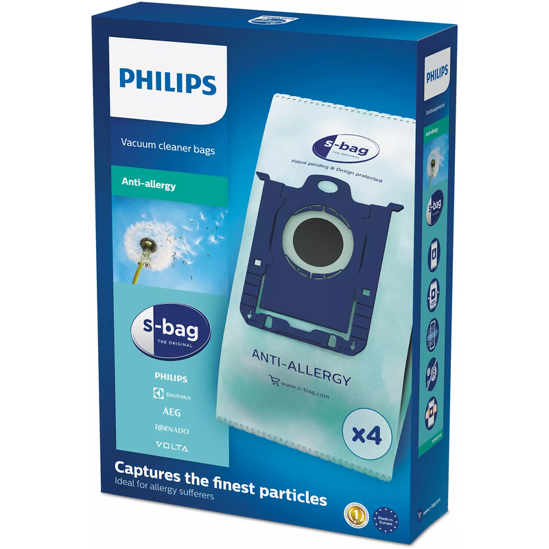 Philips FC8022/04 — Vacuum cleaner bags, S-bag, 4 pc(s)