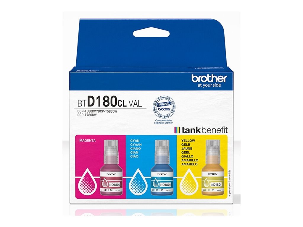 Brother BTD180CL, Ink refill, Yellow, Cyan, Magenta