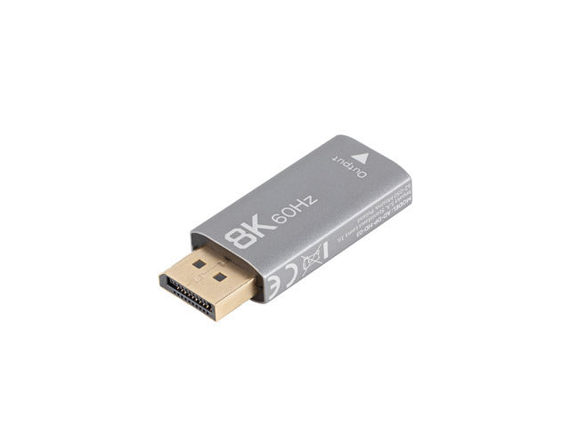 Lanberg AD-DP-HD-03 — Displayport (M) to HDMI (F) Adapter 8K, Silver