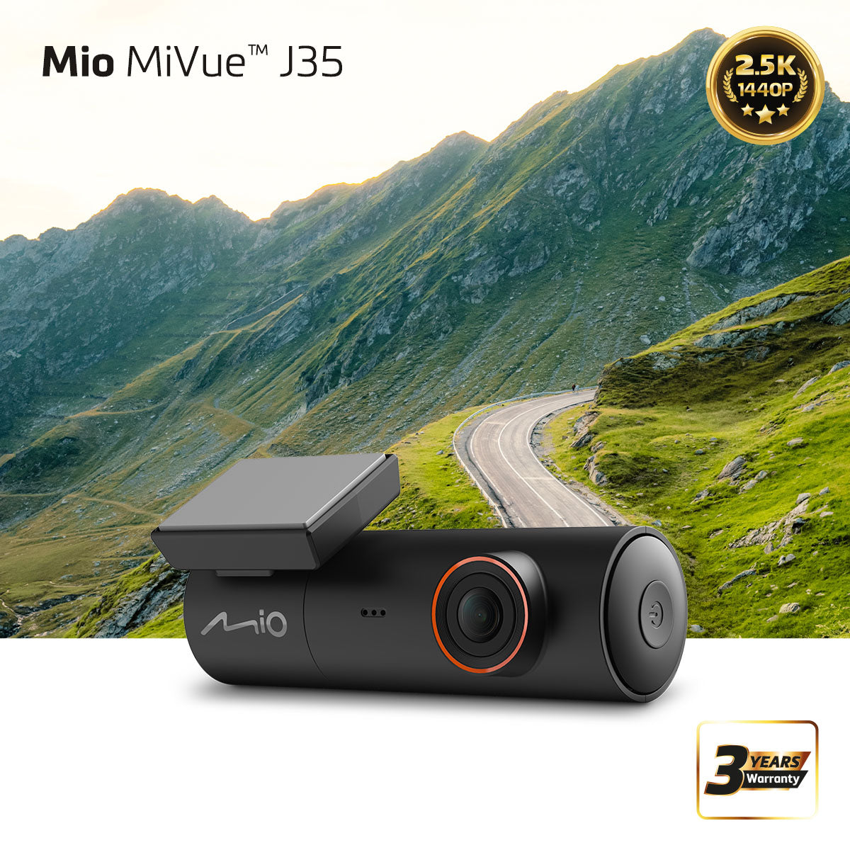 Mio MiVue J35 — Wi-Fi OTA and GPS Dash Cam, GPS (satellite)