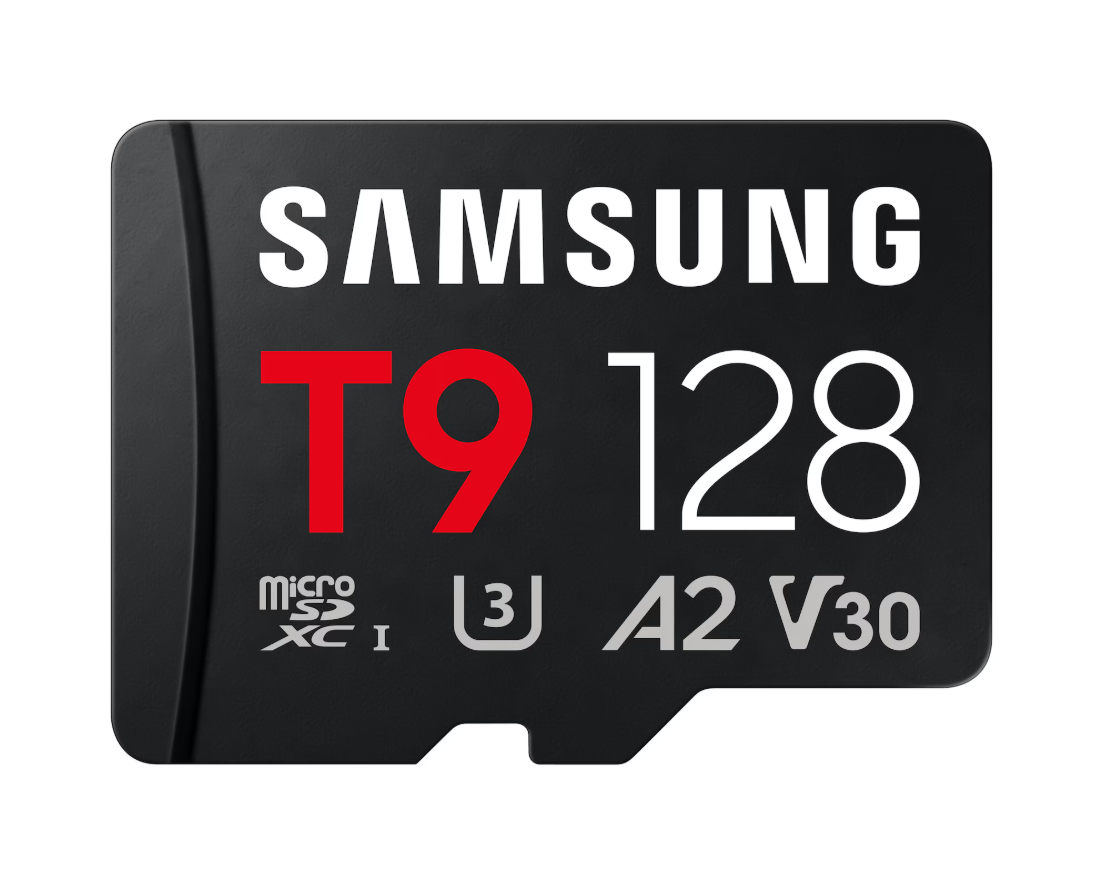 Samsung T9 — MicroSD Card, 128 GB, microSDXC, Flash memory class U3, V30, A2