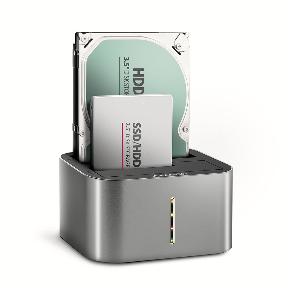 AXAGON ADSA-DC — SuperSpeed USB DUAL 2.5"/3.5" HDD/SSD DUAL dock
