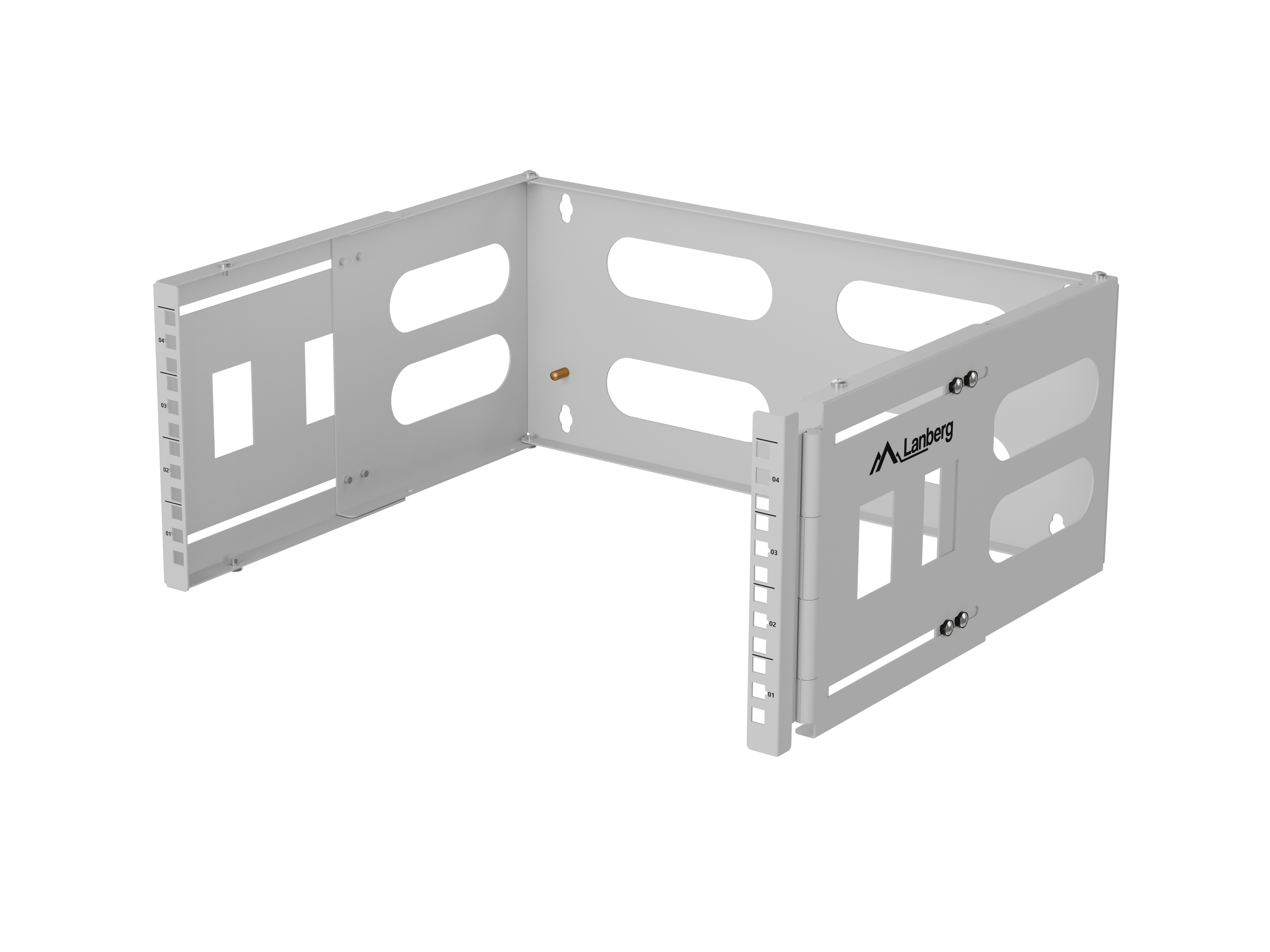 Lanberg FB01-5404-10S — Folding Bracket Wall-mount 19" 4U, Grey