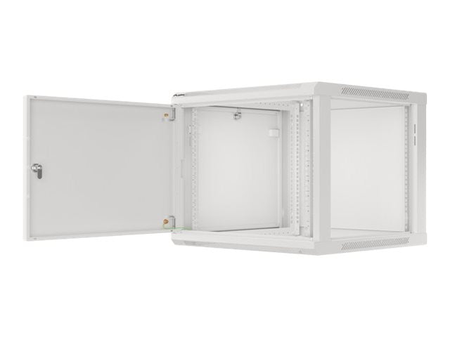 Lanberg WF01-6609-00S — Rack cabinet 19" wall-mount 9U/600x600 (flat pack) for self-assembly with metal door, Grey