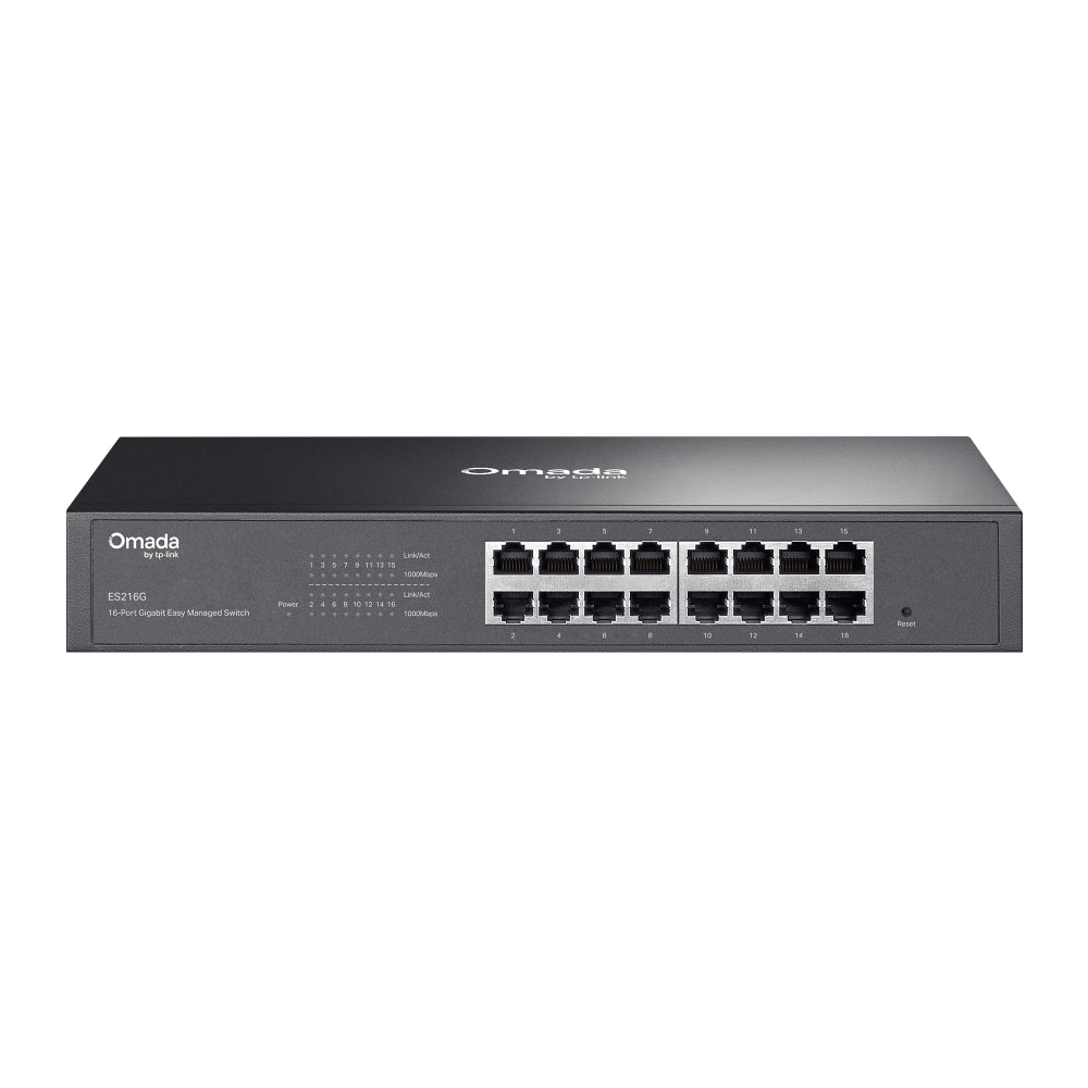 TP-LINK ES216G — Omada 16-Port Gigabit Easy Managed Switch, Desktop/Rackmountable, Power supply type 100-240 V, 50/60 Hz