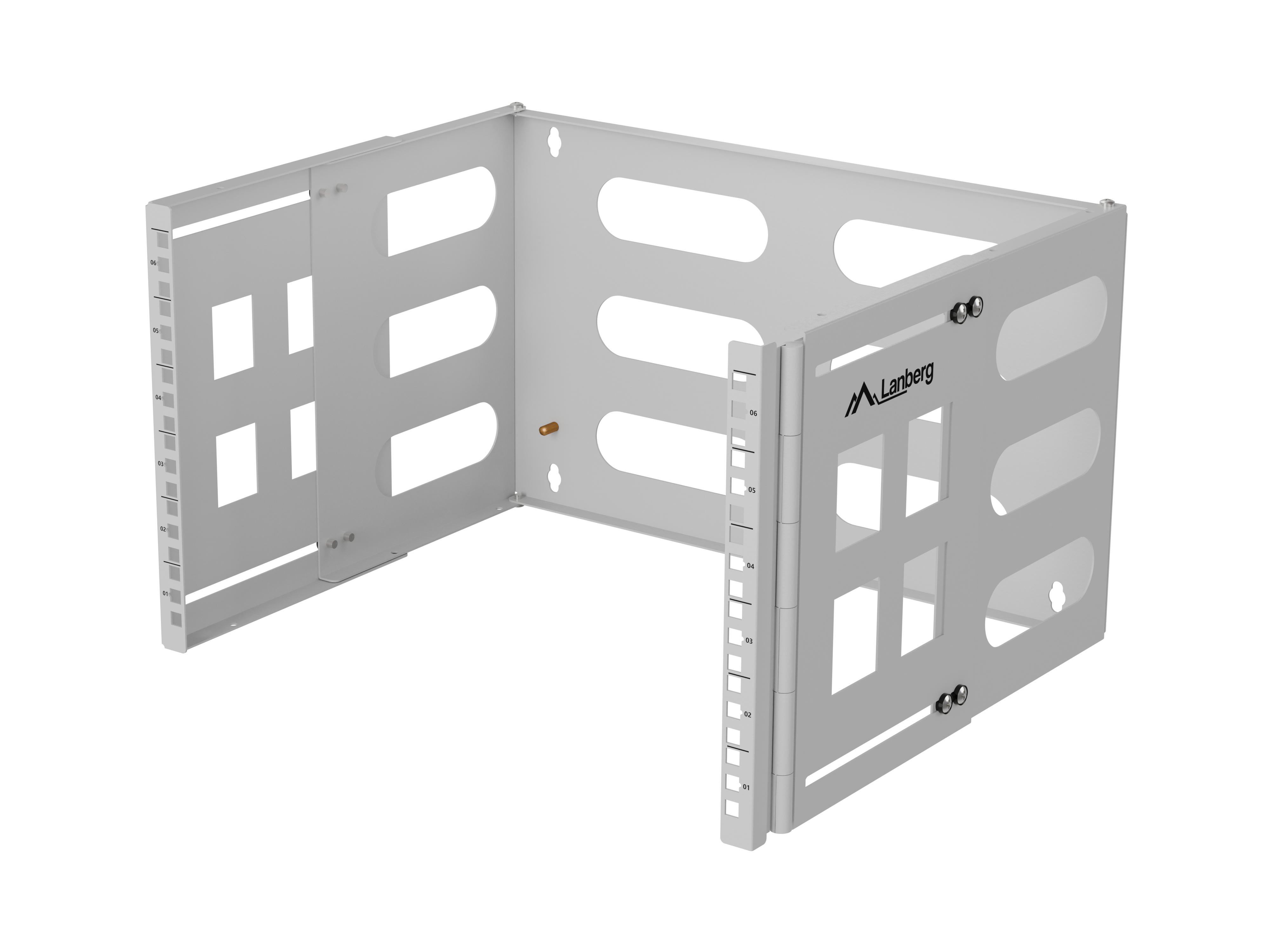 Lanberg FB01-5406-10S — Folding Bracket Wall-mount 19" 6U, Grey
