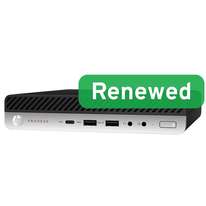 HP Renewed Grade A — ProDesk 600 G5 DM, Intel Core i3, i3-9100T, 8 GB