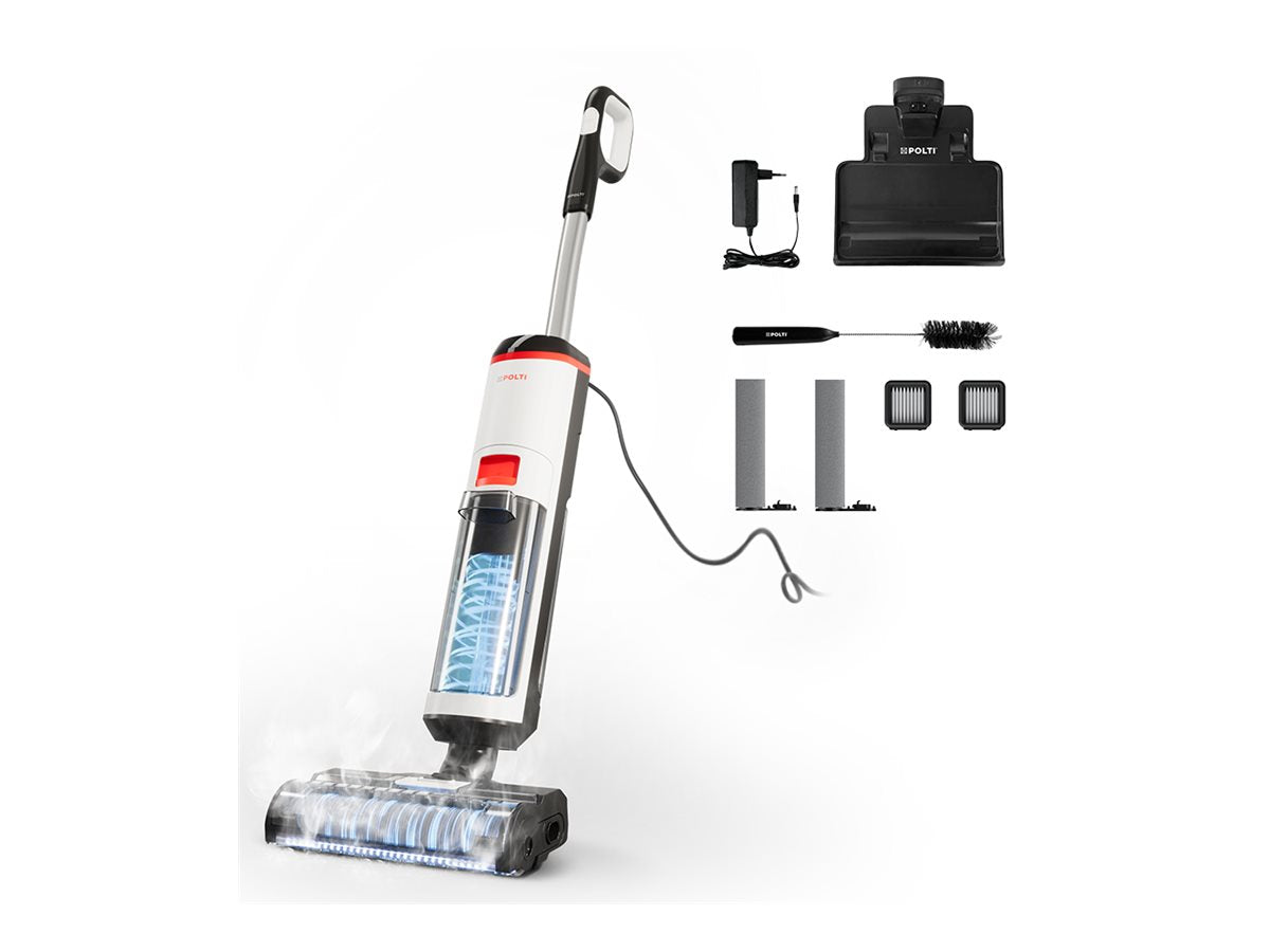 Polti RollySteam WD10 — Corded Steam Cleaner, Power 750 W, Water tank capacity 0.6 L, White/Black