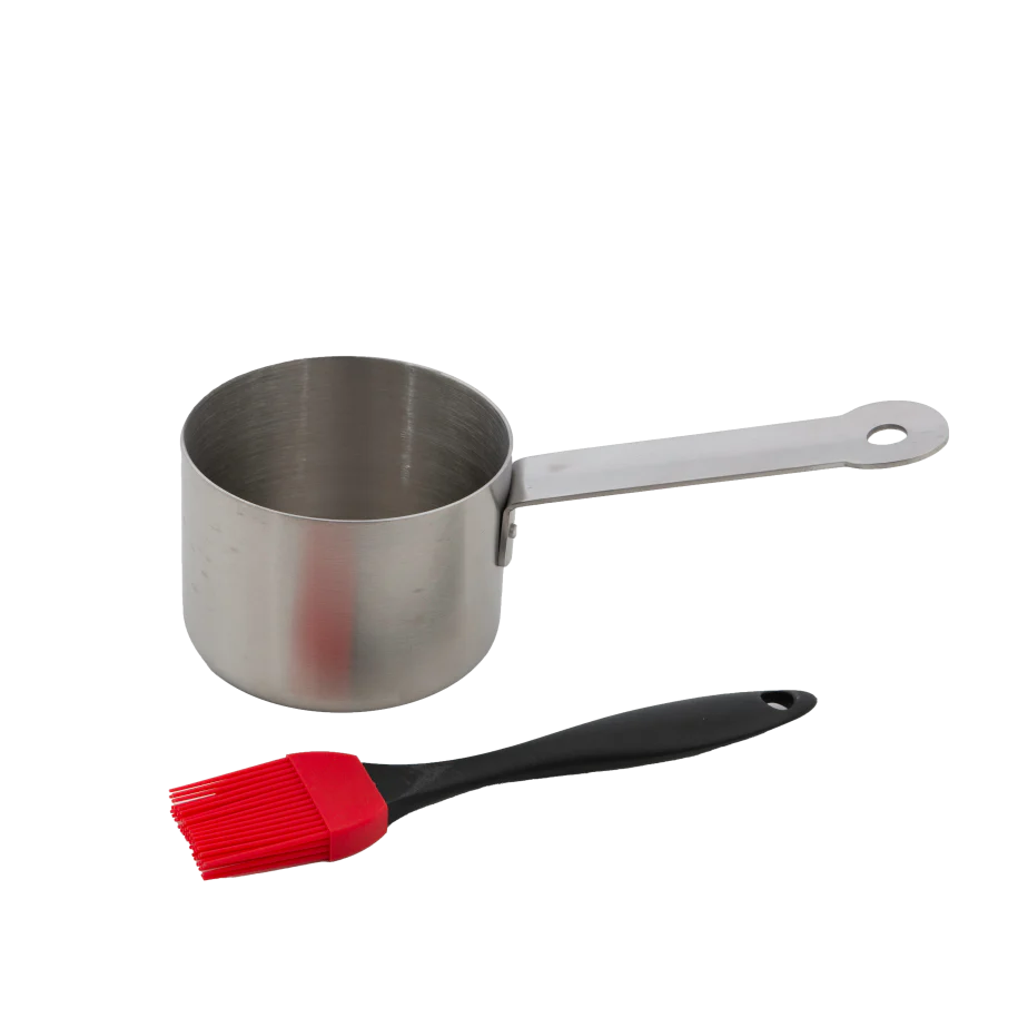 Barbecook BC-ACC-7211 — Stainless steel saucepot with brush, 10.5 x 7.5 x 23 cm