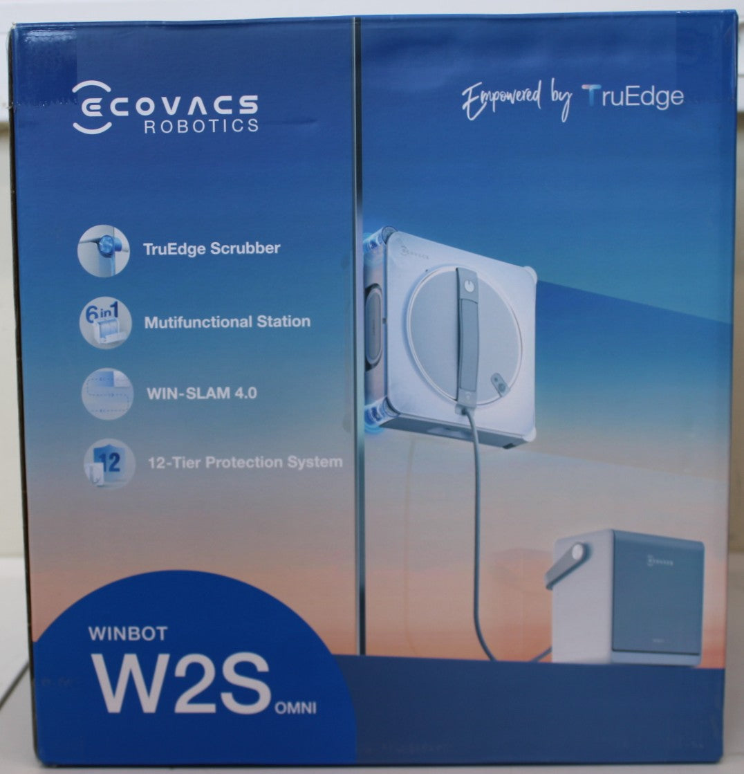 Ecovacs WINBOT W2S OMNI — Window Cleaning Robot, Corded, 8000 Pa, White