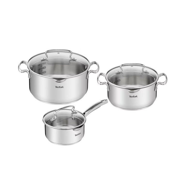 TEFAL G719S674 Duetto+ — Cookware set, Stainless steel, Dishwasher proof, Lid included