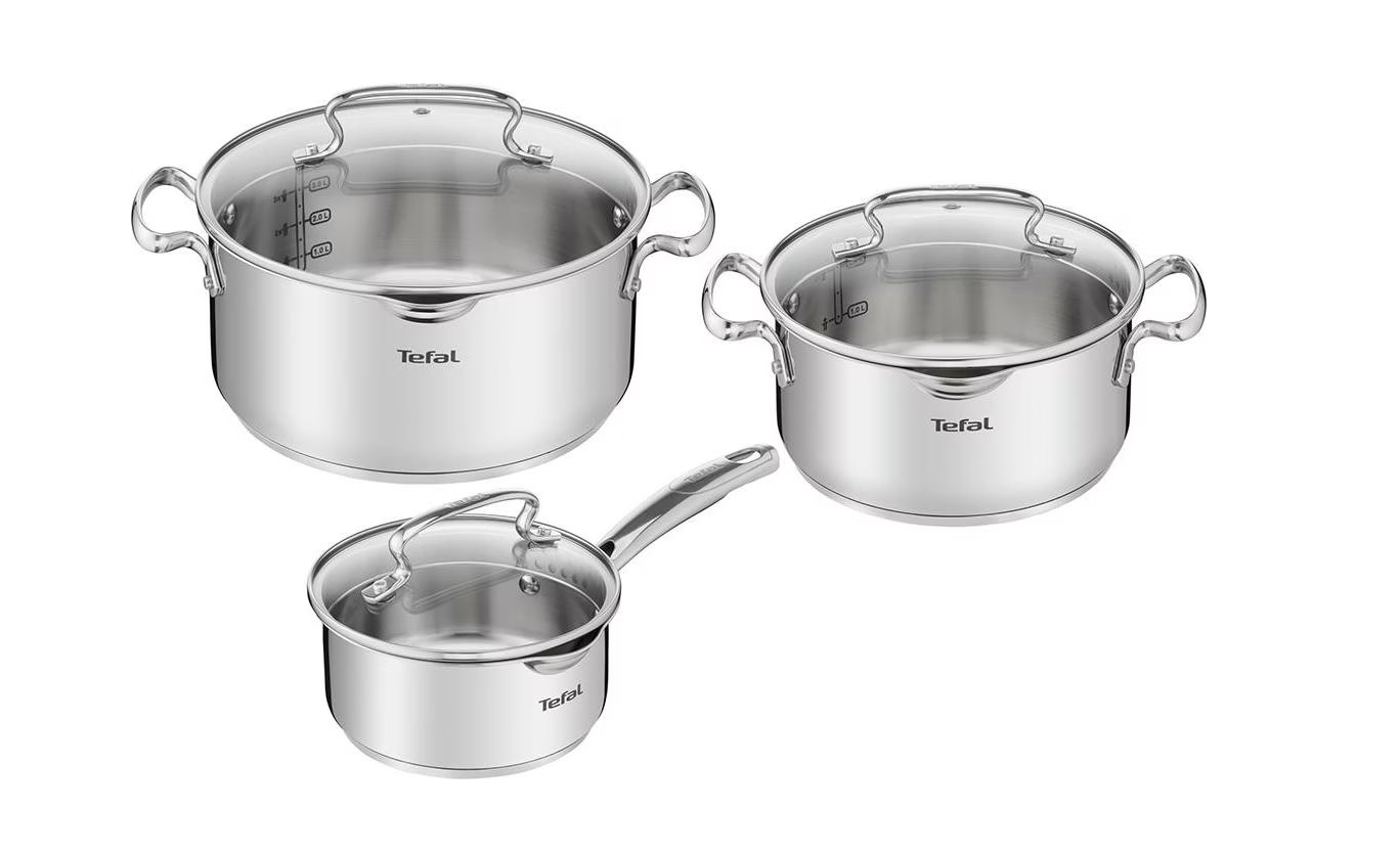 TEFAL G719S674 Duetto+ — Cookware set, Stainless steel, Dishwasher proof, Lid included