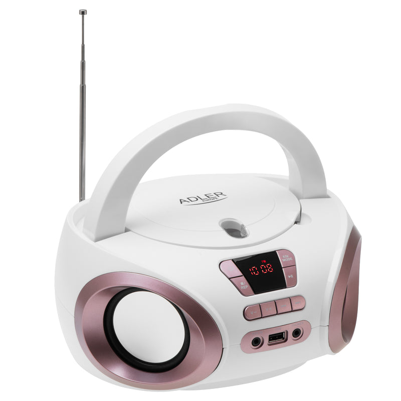 Adler AD 1181 — CD-MP3 Boombox, Speakers, USB connectivity, FM