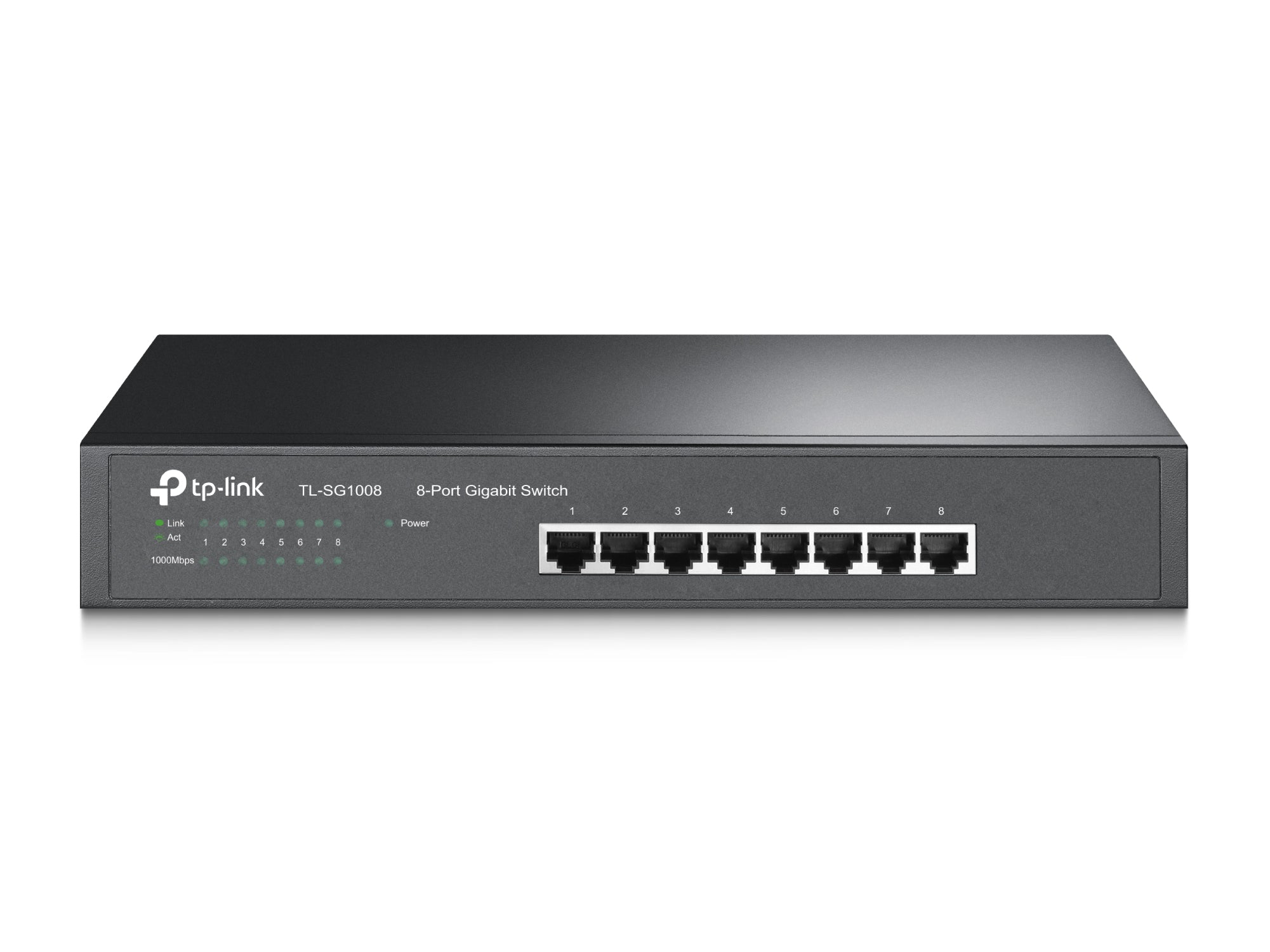 TP-LINK TL-SG1008 — 8-Port Gigabit Switch, Unmanaged, Desktop/Rackmountable