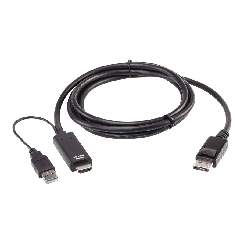 Aten 2L-7D02HDP — True 4K 1.8M HDMI to DisplayPort Cable