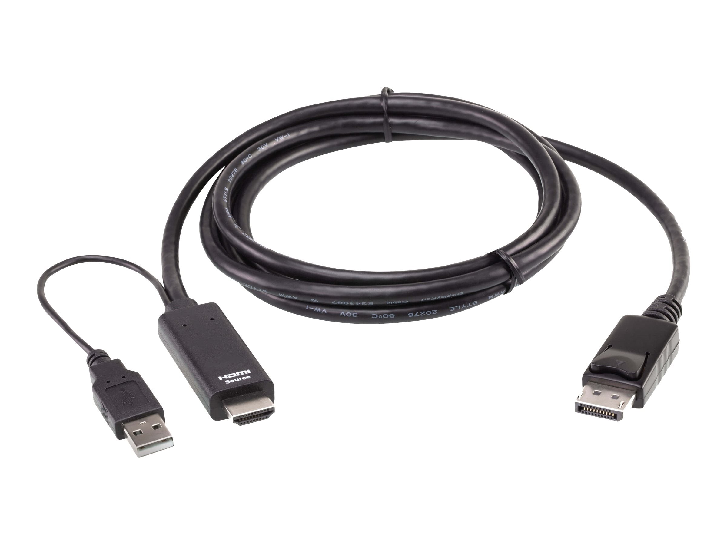 Aten 2L-7D02HDP — True 4K 1.8M HDMI to DisplayPort Cable