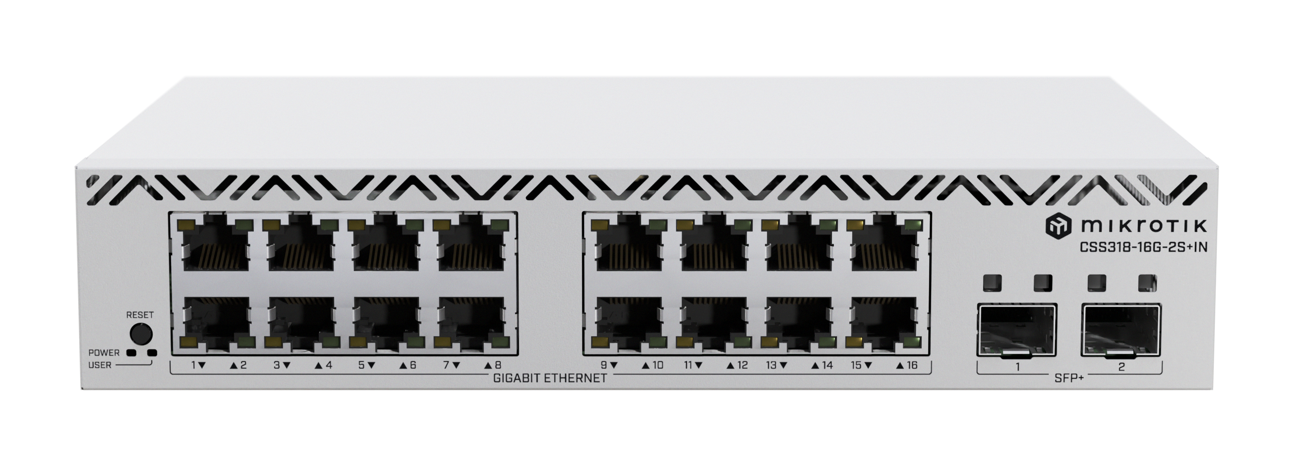 MikroTik CSS318-16G-2S+IN — Cloud Smart Switch with SwitchOS desktop case