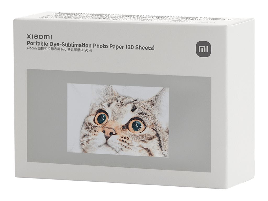 Xiaomi Portable Dye-Sublimation Photo Paper (20 Sheets), 2x3-inch