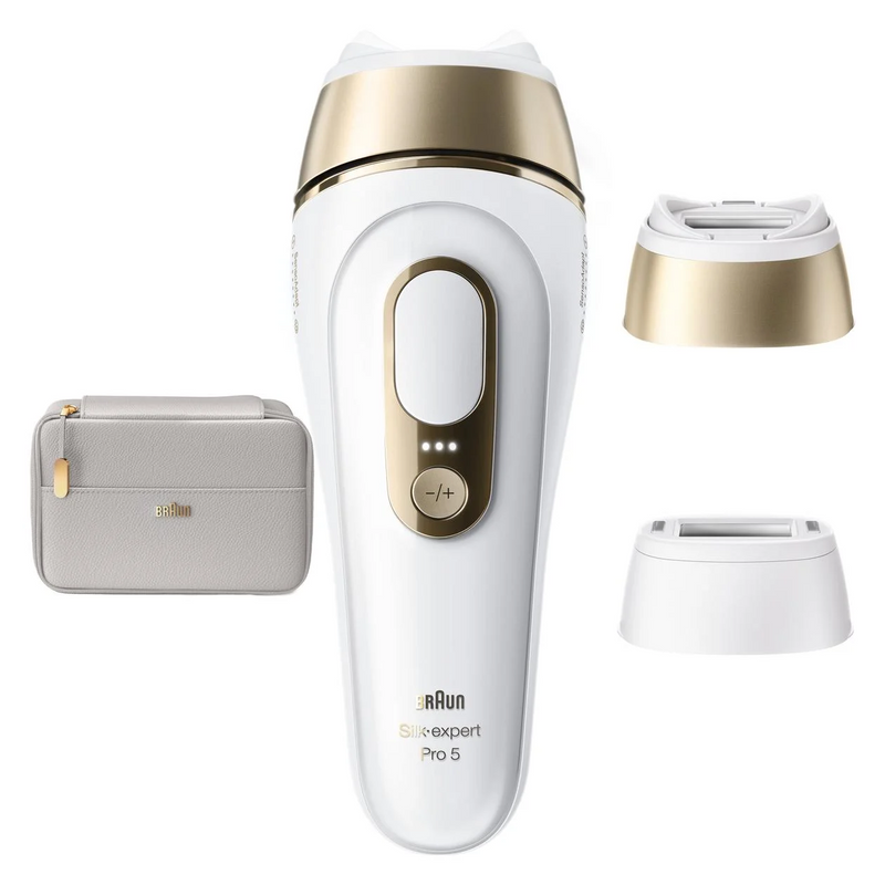 Braun Silk expert Pro 5 PL5210 — IPL Epilator, Number of power levels 3, White/Gold