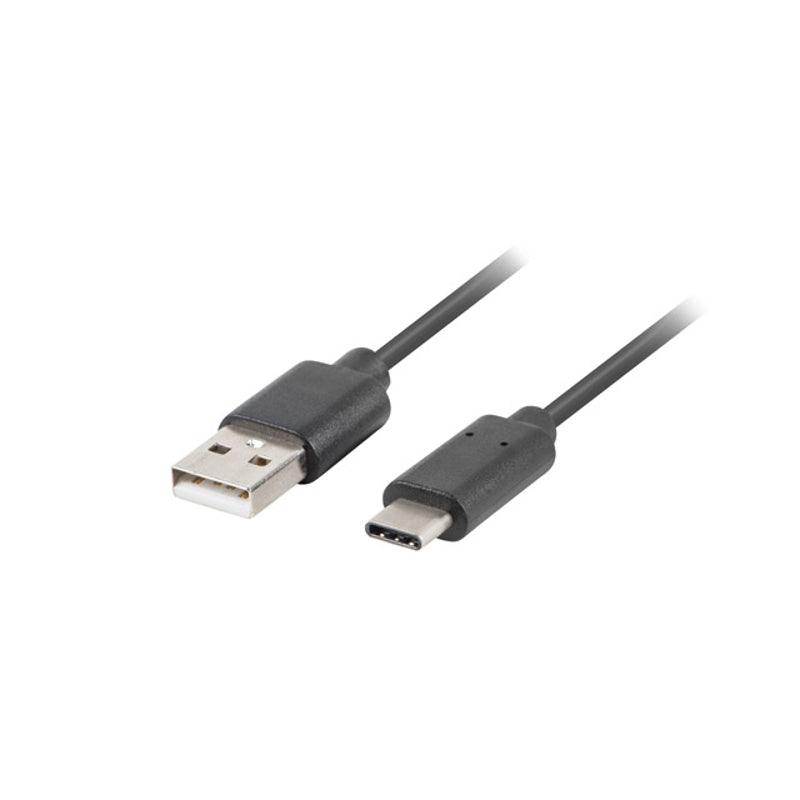 Lanberg CA-USBO-20CU-0010-BK — USB Type-C to USB Type-A 2.0 Cable Black QC 3.0, 1 m