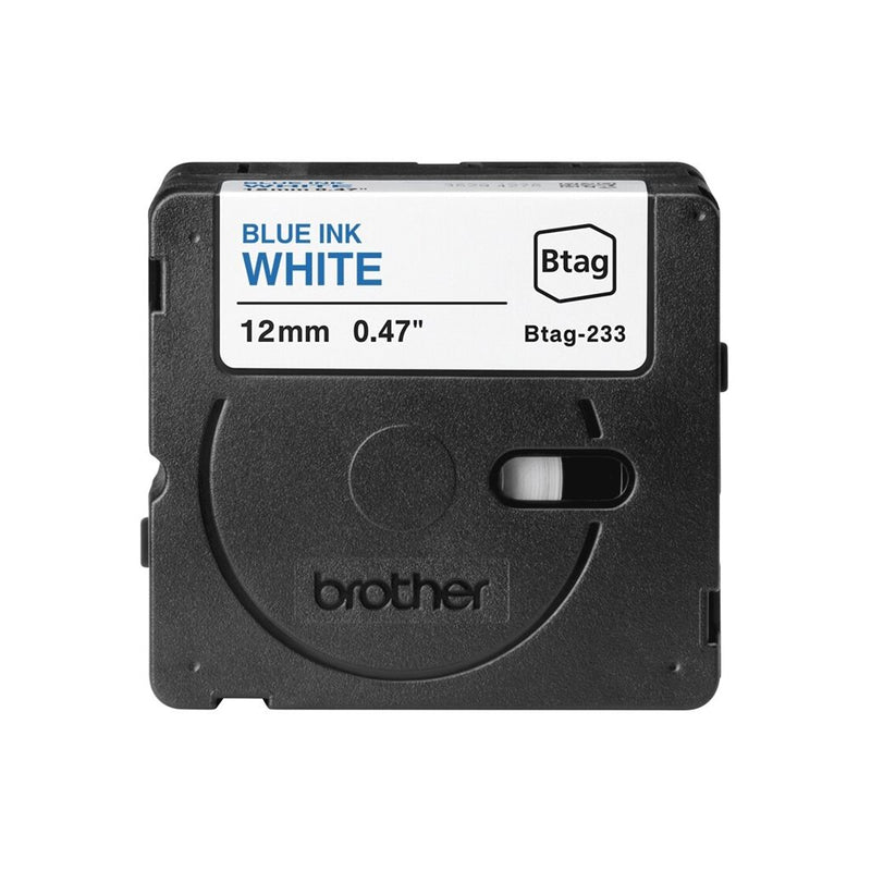 Brother BTAG-233 — Label Tape, Blue on White