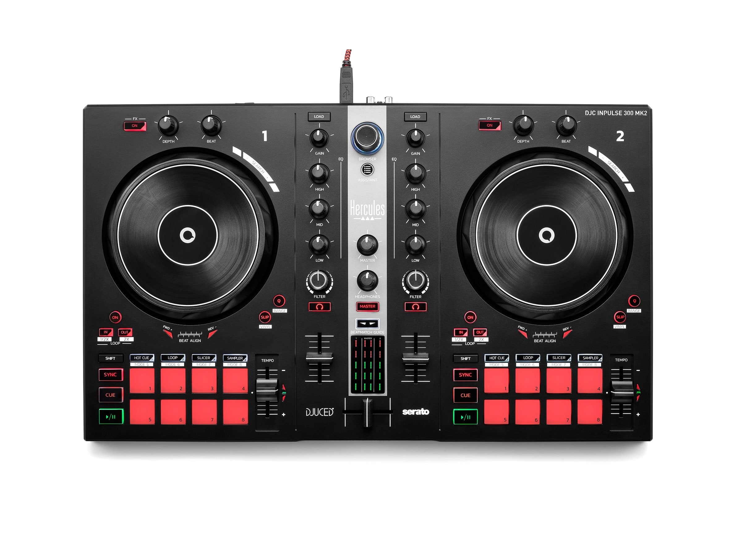 Hercules DJ Essentials Kit — DJ controller, Speakers, USB connectivity