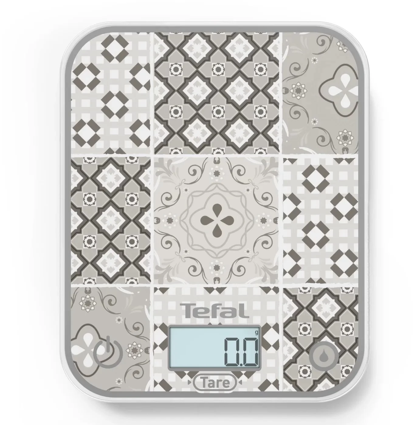 TEFAL Optiss BC50D6V0 — Electronic Kitchen Scale, Graduation 0.5/1 g, Display type LCD, Mozaic Decor