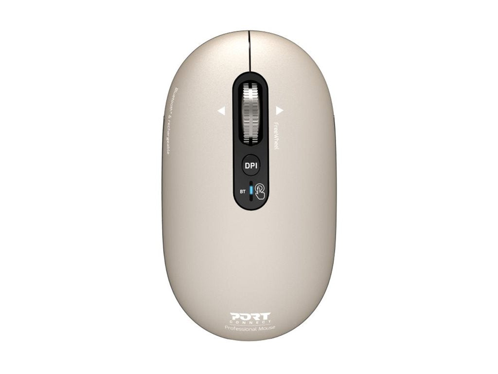 PORT CONNECT Mouse PURE MAC, Wireless, Bluetooth, Beige Perle