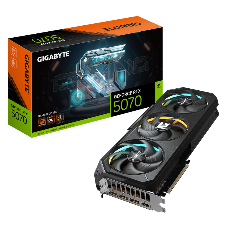 Gigabyte GeForce RTX 5070 GAMING OC 12G, NVIDIA, 12 GB, GDDR7