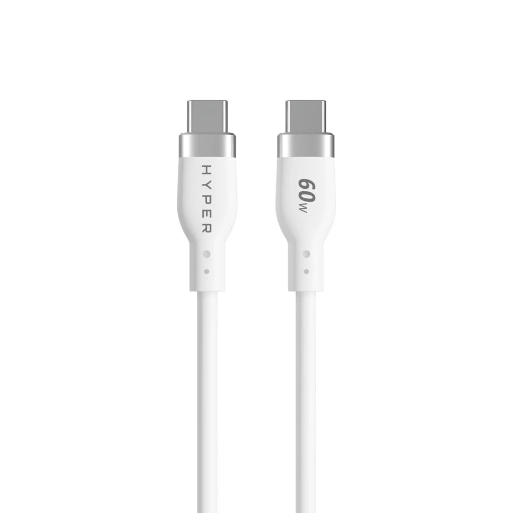 Hyper HJ4011WHGL — HyperJuice USB-C Silicone Charging Cable, 1.5 m, White