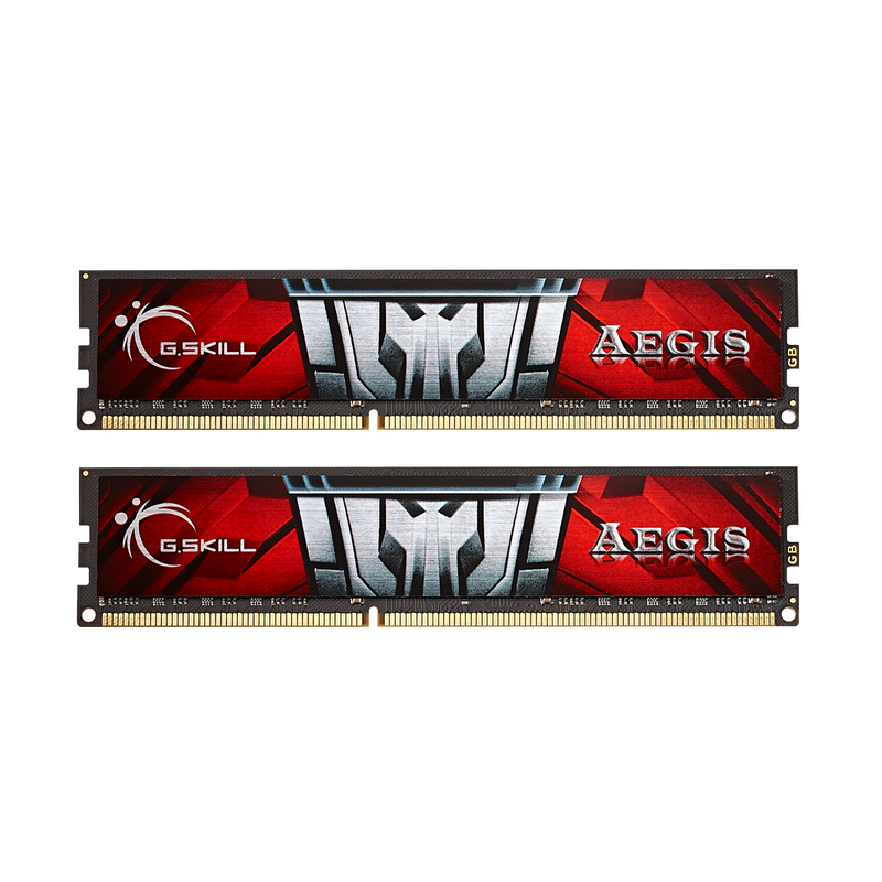 G.Skill Aegis, 16GB (8GBx2) GB, DDR3, 1600 MHz