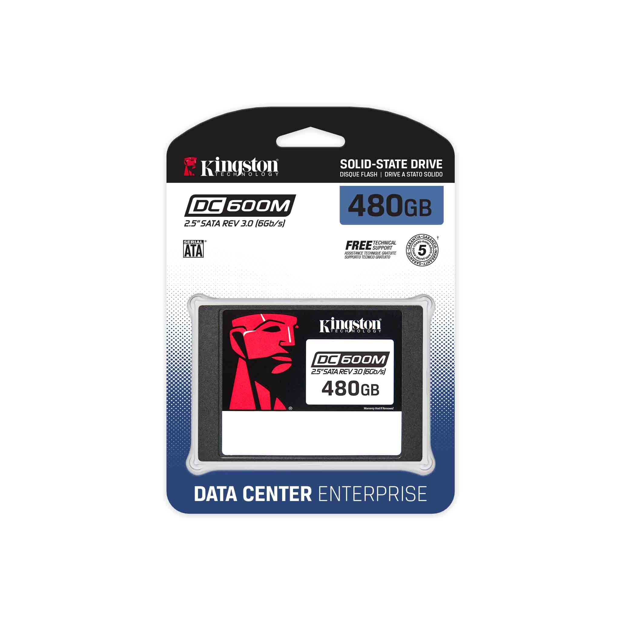 Kingston DC600M, 480 GB, SSD form factor 2.5", Read speed 560 MB/s