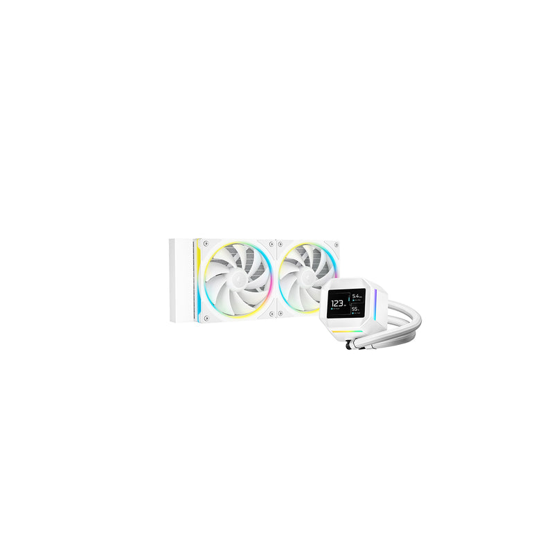 Deepcool LM240 WH — Liquid CPU Cooler, White, Intel, AMD