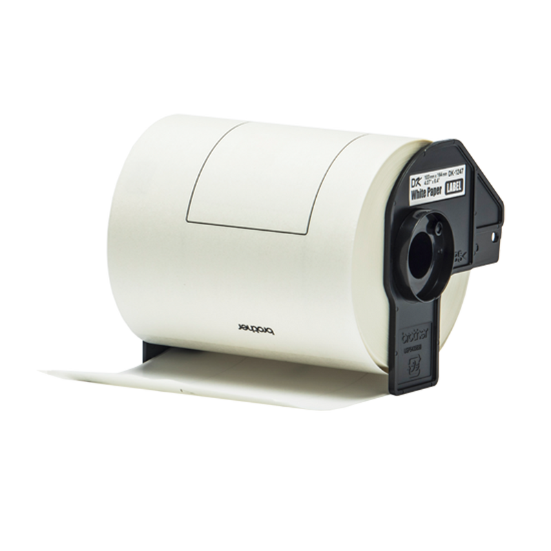 Brother DK-11247 — Label Roll, Black on White, 180 labels per roll, 10.3 x 16.4 cm