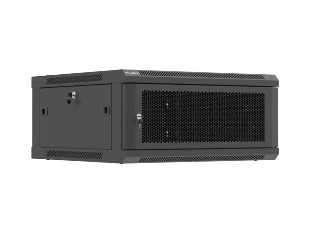 Lanberg WF01-6604-23B — Wall mounted installation cabinet 19" 4U 600X600, Black