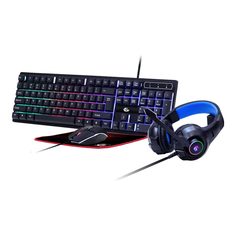 Gembird GGS-UMGL4-02 — 4-in-1 Backlight Gaming Kit "Ghost", Wired, US