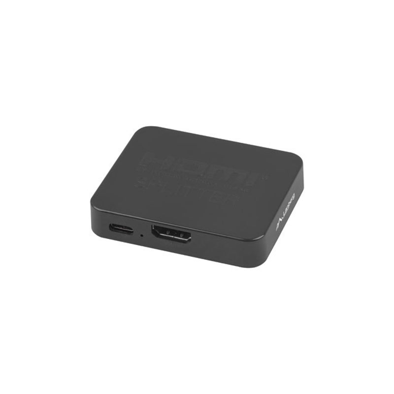 Lanberg SPV-HDMI-1002 — Splitter video HDMI to 2X HDMI 4K, USB-C Port, Black